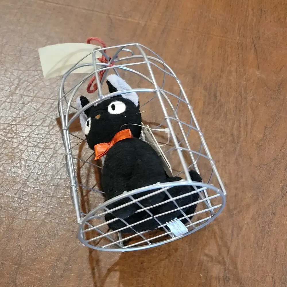 Vintage Studio Ghibli Jiji Cat Plush in Bird Cage Dear ketto Japan Import New